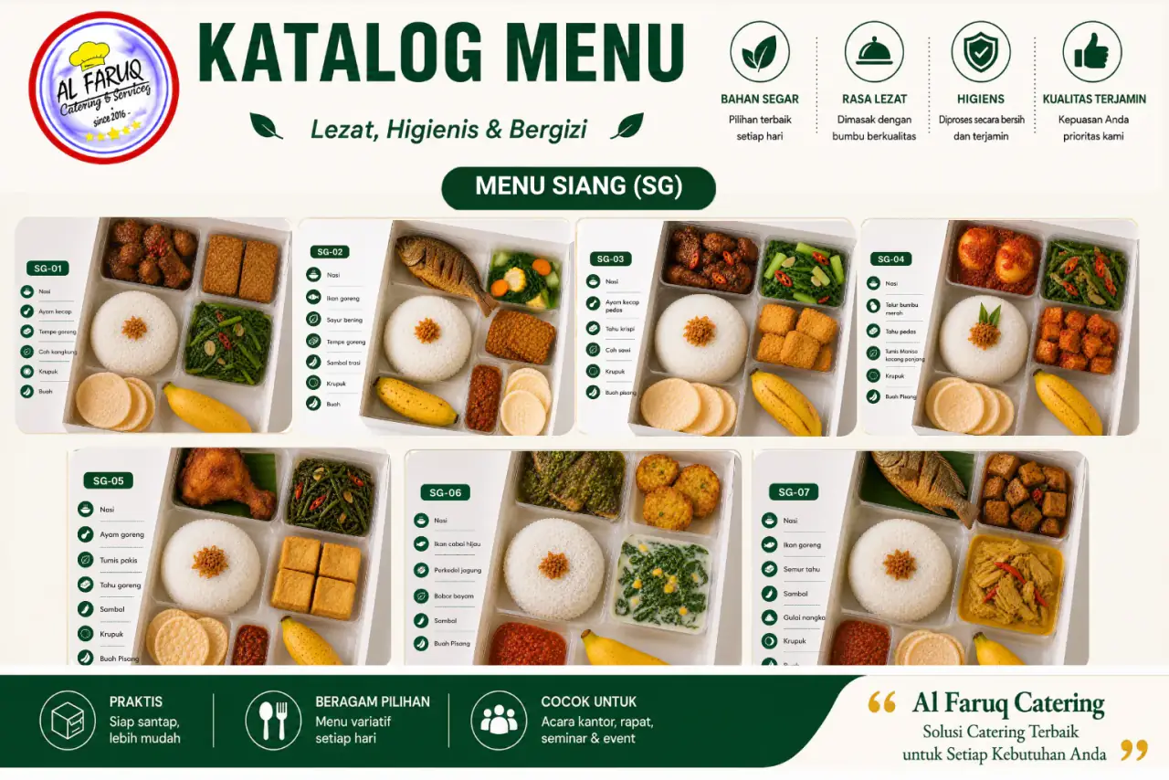 Katalog Menu Siang Al Faruq Catering