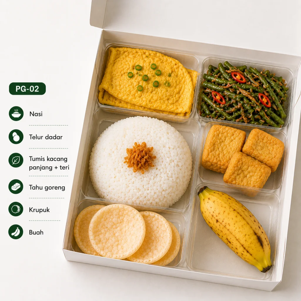 Paket menu pagi PG-02 Al Faruq Catering Kaliorang