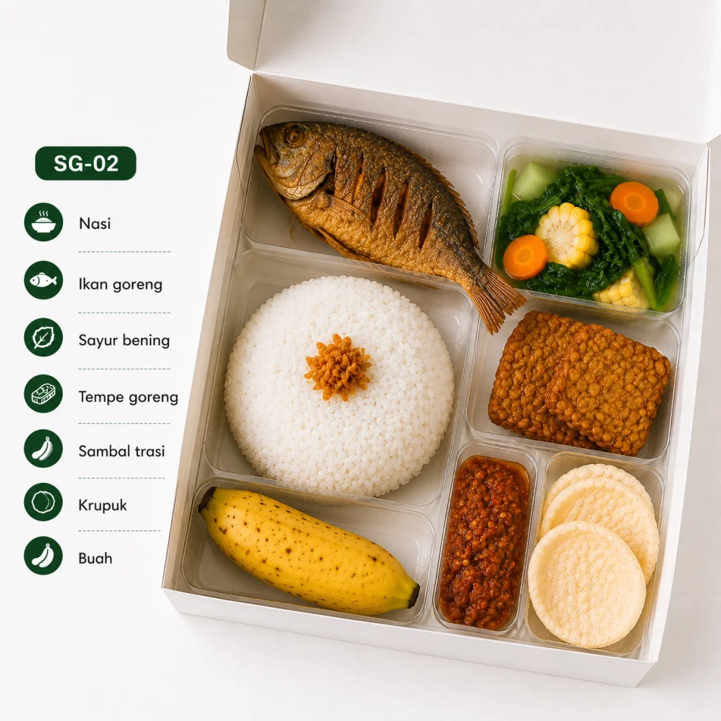 Paket menu siang SG-02 Al Faruq Catering Kaliorang